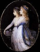 Jean Urbain Guerin Georgiana, Duchess of Devonshire, with Lady Elizabeth Foster Germany oil painting artist